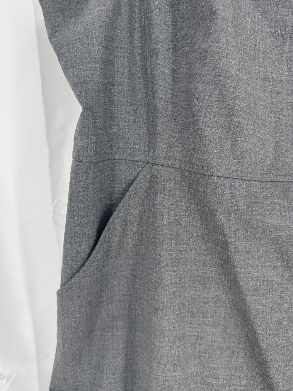 J. Crew Gray Midi Sheath Dress 0009 - Picture 3 of 5